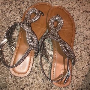Silver sandals